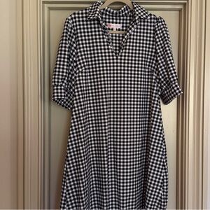 Jude Connally Black and White Gingham Dress